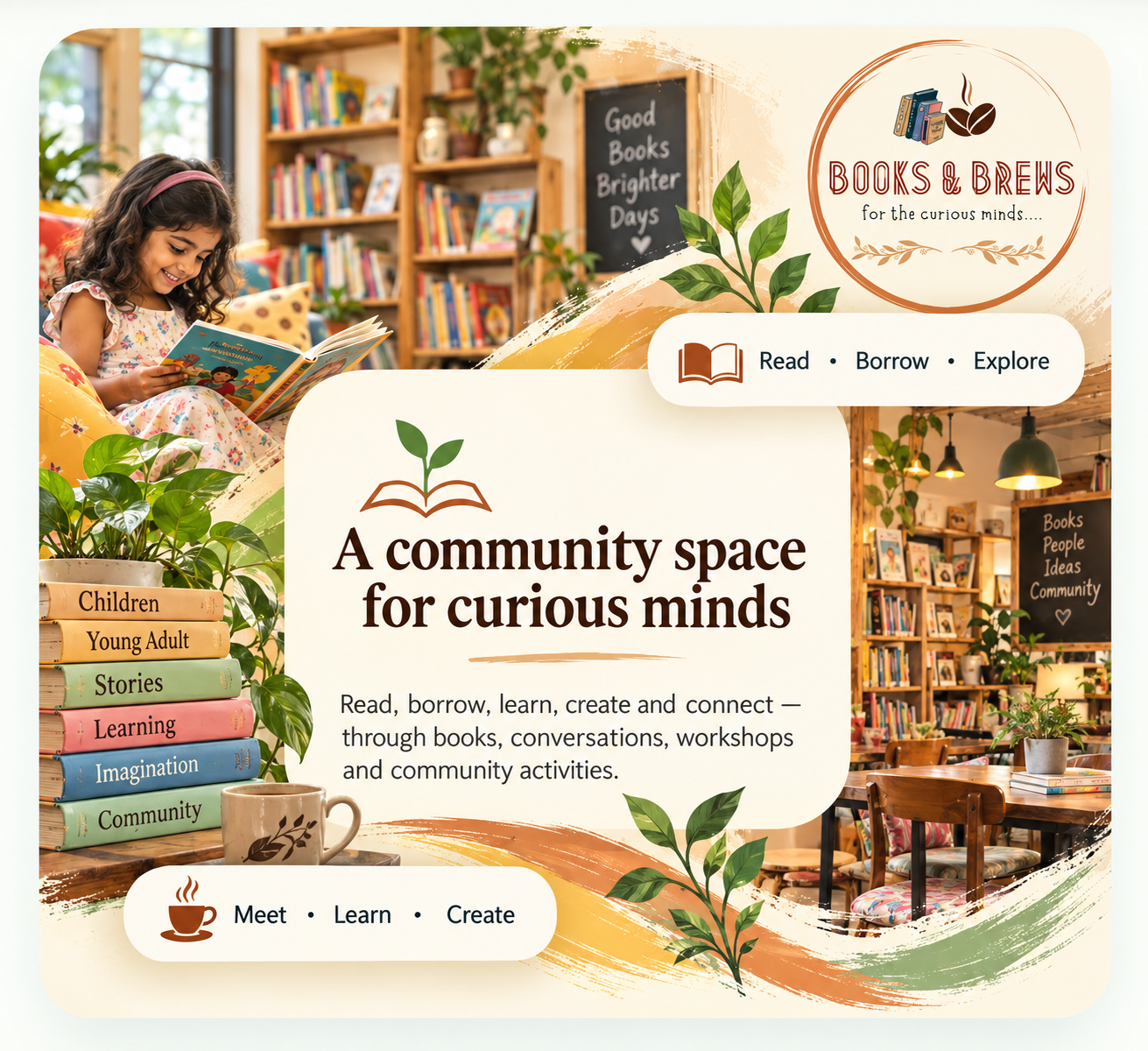 Books & Brews — a community space for curious minds